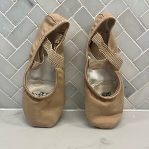 Capezio Tan Dance Slippers with Soft Elastic Straps